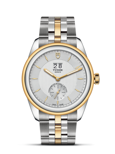 Tudor 57103-0001 : Glamour Double Date Stainless Steel / Yellow Gold / Silver/ Bracelet