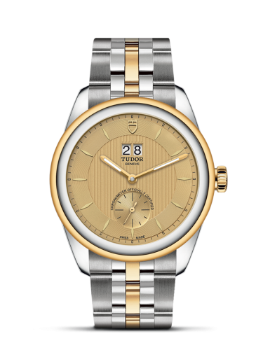 Tudor 57103-0003 : Glamour Double Date Stainless Steel / Yellow Gold / Champagne/ Bracelet
