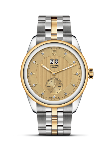 Tudor 57103-0006 : Glamour Double Date Stainless Steel / Yellow Gold / Champagne-Diamond / Bracelet