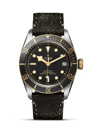 Tudor 79733N-0001 : Heritage Black Bay Black S&G / Stainless Steel / Yellow Gold / Black / Strap