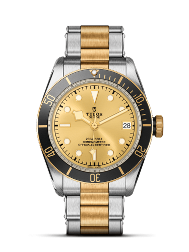 Tudor 79733N-0004 : Heritage Black Bay Black S&G / Stainless Steel / Yellow Gold / Champagne / Bracelet