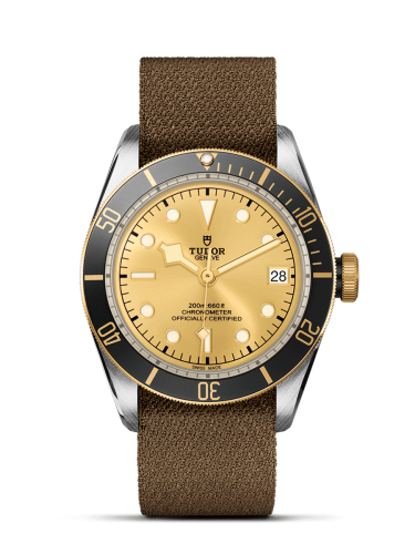 Tudor 79733N-0006 : Heritage Black Bay Black S&G / Stainless Steel / Yellow Gold / Champagne / Fabric