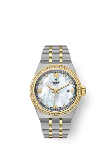 Tudor 28323-0001 : Royal Date 28 Stainless Steel / Yellow Gold - Diamond / MOP