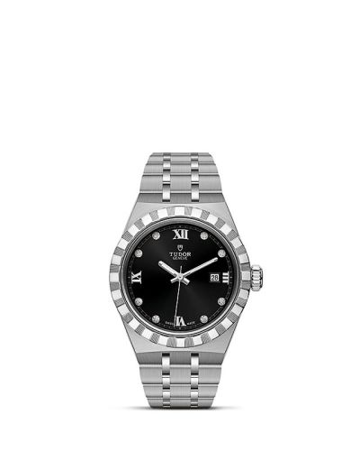 Tudor 28300-0004 : Royal Date 28 Stainless Steel / Black - Diamond