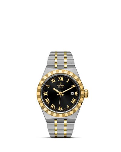 Tudor 28303-0003 : Royal Date 28 Stainless Steel / Yellow Gold / Black - Roman