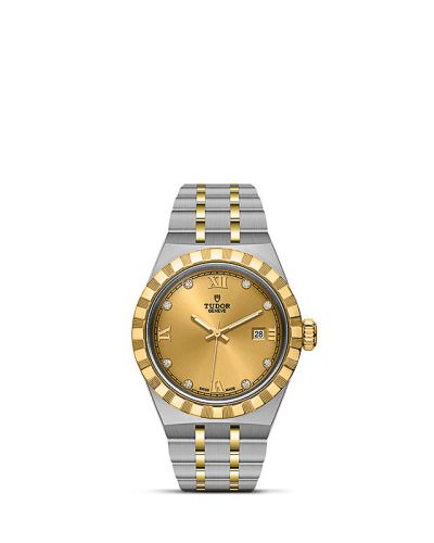 Tudor 28303-0006 : Royal Date 28 Stainless Steel / Yellow Gold / Champagne - Diamond