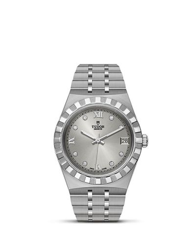 Tudor 28400-0002 : Royal Date 34 Stainless Steel / Silver - Diamond