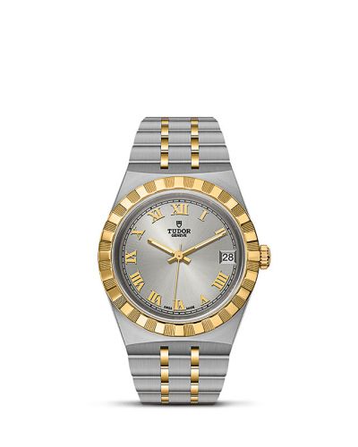 Tudor 28403-0001 : Royal Date 34 Stainless Steel / Yellow Gold / Silver - Roman