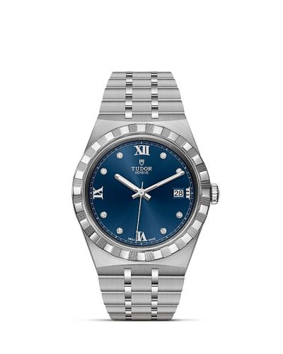 Tudor 28500-0006 : Royal Date 38 Stainless Steel / Blue - Diamond