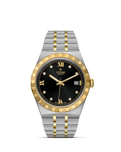 Tudor 28503-0004 : Royal Date 38 Stainless Steel / Yellow Gold / Black - Diamond