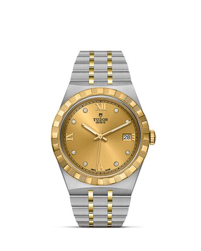 Tudor 28503-0005 : Royal Date 38 Stainless Steel / Yellow Gold / Champagne - Diamond