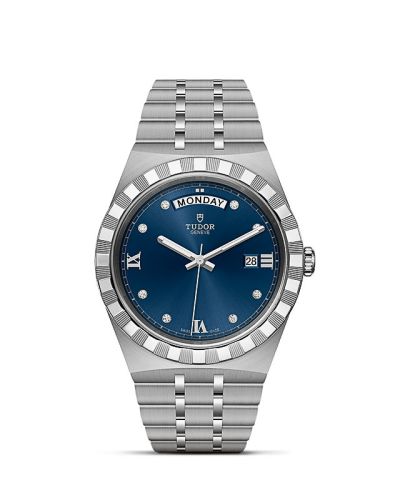Tudor 28600-0006 : Royal Day-Date 41 Stainless Steel / Blue - Diamond