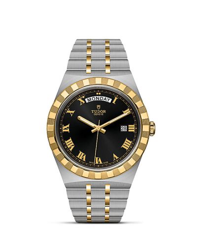 Tudor 28603-0003 : Royal Day-Date 41 Stainless Steel / Yellow Gold / Black - Roman