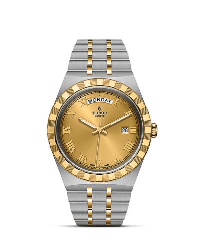 Tudor 28603-0004 : Royal Day-Date 41 Stainless Steel / Yellow Gold / Champagne - Roman