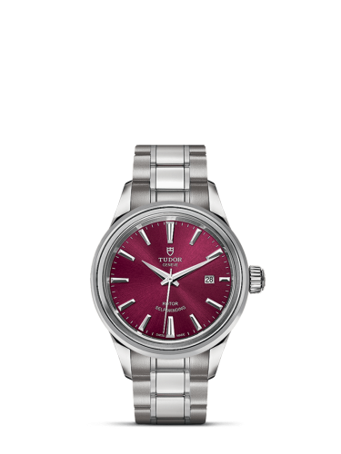 Tudor 12100-0011 : Style 28 Stainless Steel / Burgundy / Bracelet