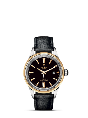 Tudor 12103-0009 : Style 28 Stainless Steel / Yellow Gold / Black / Strap