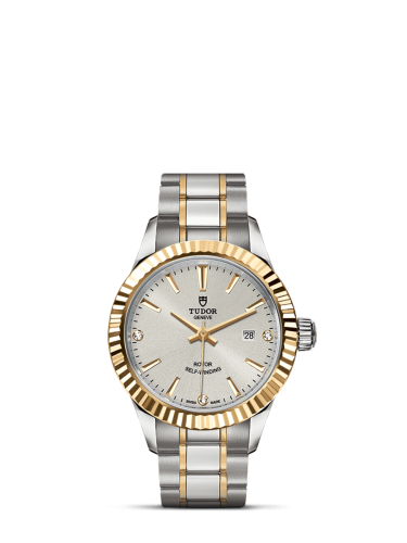 Tudor 12113-0009 : Style 28 Stainless Steel / Yellow Gold / Fluted / Silver-Diamond / Bracelet