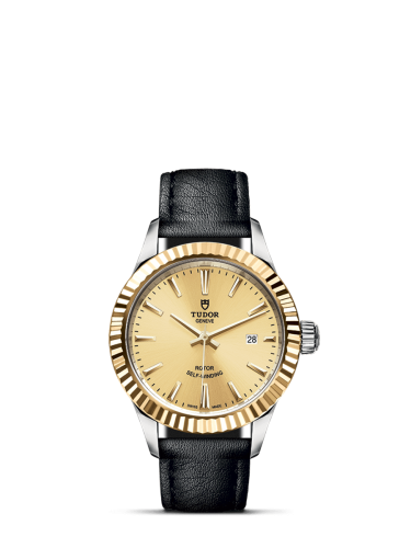 Tudor 12113-0019 : Style 28 Stainless Steel / Yellow Gold / Fluted / Champagne / Strap