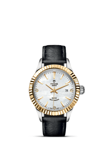 Tudor 12113-0027 : Style 28 Stainless Steel / Yellow Gold / Fluted / MOP-Diamond / Strap