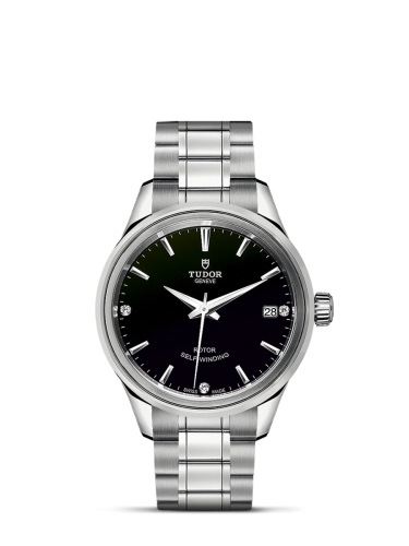 Tudor 12300-0004 : Style 34 Stainless Steel / Black-Diamond / Bracelet