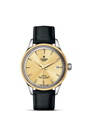 Tudor 12303-0007 : Style 34 Stainless Steel / Yellow Gold / Champagne / Strap