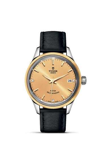 Tudor 12303-0010 : Style 34 Stainless Steel / Yellow Gold / Champagne-Diamond / Strap