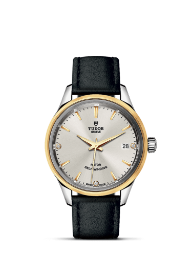 Tudor 12303-0011 : Style 34 Stainless Steel / Yellow Gold / Silver-Diamond / Strap