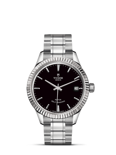 Tudor 12310-0003 : Style 34 Stainless Steel / Fluted / Black / Bracelet