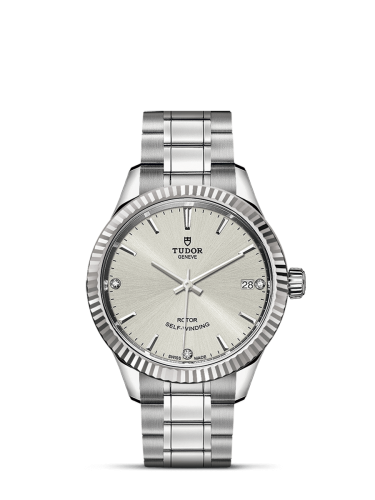 Tudor 12310-0007 : Style 34 Stainless Steel / Fluted / Silver-Diamond / Bracelet