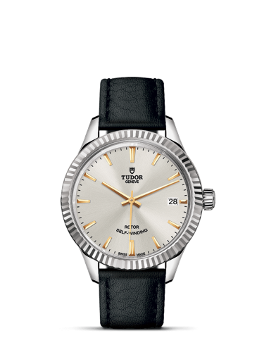 Tudor 12310-0023 : Style 34 Stainless Steel / Fluted / Silver / Strap