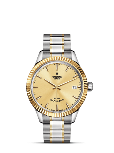 Tudor 12313-0001 : Style 34 Stainless Steel / Yellow Gold / Fluted / Champagne / Bracelet