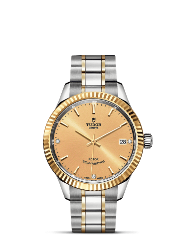 Tudor 12313-0007 : Style 34 Stainless Steel / Yellow Gold / Fluted / Champagne-Diamond / Bracelet