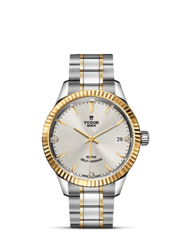 Tudor 12313-0009 : Style 34 Stainless Steel / Yellow Gold / Fluted / Silver-Diamond / Bracelet