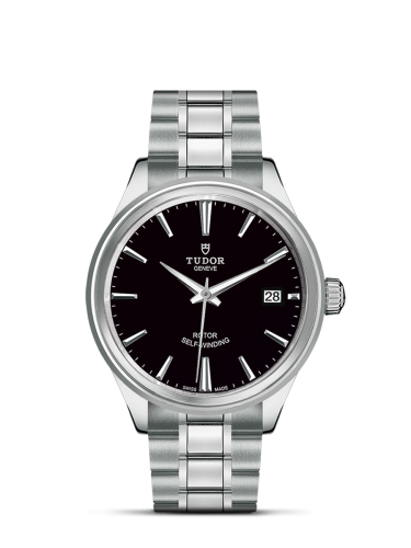 Tudor 12500-0002 : Style 38 Stainless Steel / Black / Bracelet