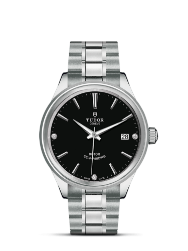 Tudor 12500-0004 : Style 38 Stainless Steel / Black-Diamond / Bracelet