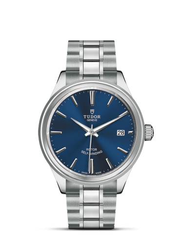 Tudor 12500-0009 : Style 38 Stainless Steel / Blue / Bracelet