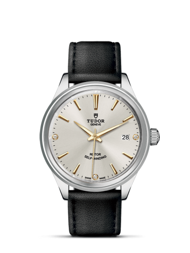 Tudor 12500-0020 : Style 38 Stainless Steel / Silver-Diamond / Strap