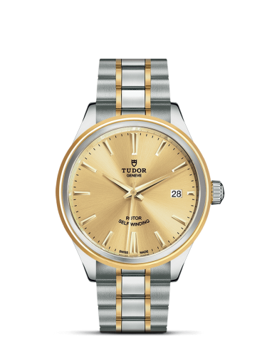 Tudor 12503-0001 : Style 38 Stainless Steel / Yellow Gold / Champagne ...