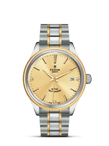 Tudor 12503-0004 : Style 38 Stainless Steel / Yellow Gold / Champagne-Diamond / Bracelet