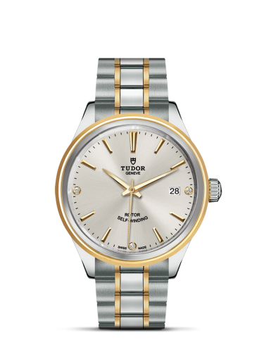 Tudor 12503-0005 : Style 38 Stainless Steel / Yellow Gold / Silver-Diamond / Bracelet