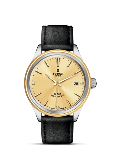 Tudor 12503-0010 : Style 38 Stainless Steel / Yellow Gold / Champagne-Diamond / Strap