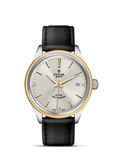 Tudor 12503-0011 : Style 38 Stainless Steel / Yellow Gold / Silver-Diamond / Strap