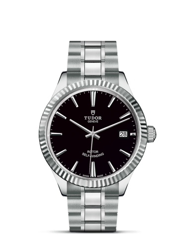 Tudor 12510-0003 : Style 38 Stainless Steel / Fluted / Black / Bracelet