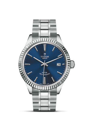 Tudor 12510-0013 : Style 38 Stainless Steel / Fluted / Blue / Bracelet