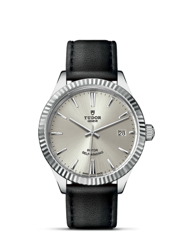 Tudor 12510-0021 : Style 38 Stainless Steel / Fluted / Silver / Strap