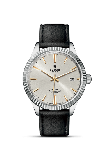 Tudor 12510-0023 : Style 38 Stainless Steel / Fluted / Silver / Strap