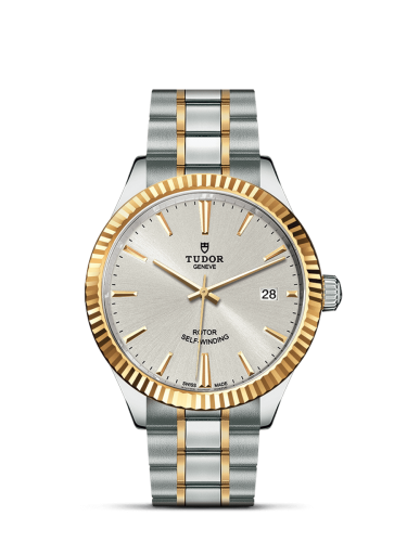 Tudor 12513-0003 : Style 38 Stainless Steel / Yellow Gold / Fluted / Silver / Bracelet