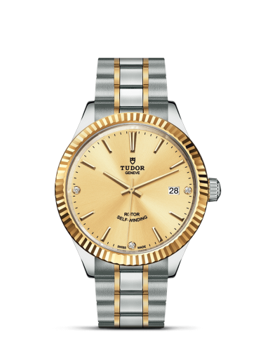 Tudor 12513-0007 : Style 38 Stainless Steel / Yellow Gold / Fluted / Champagne-Diamond / Bracelet