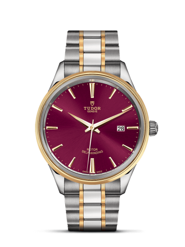 Tudor 12703-0013 : Style 41 Stainless Steel / Yellow Gold / Burgundy / Bracelet