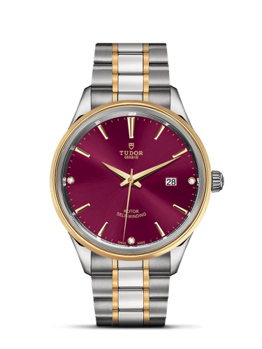 Tudor 12703-0015 : Style 41 Stainless Steel / Yellow Gold / Burgundy-Diamond / Bracelet